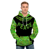 Hoodie Peace Unity Unisex Terrycloth by Raysheo