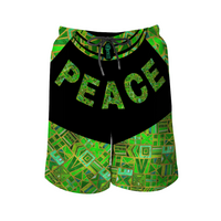 Men's Shorts Peace Unity Swim Trunks Beach with Mesh Lining by Raysheo