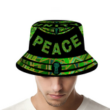 Peace Unity Bucket Hat Green by Raysheo