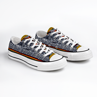 Bamileke African Fabric Cameroon Converse Style Shoes