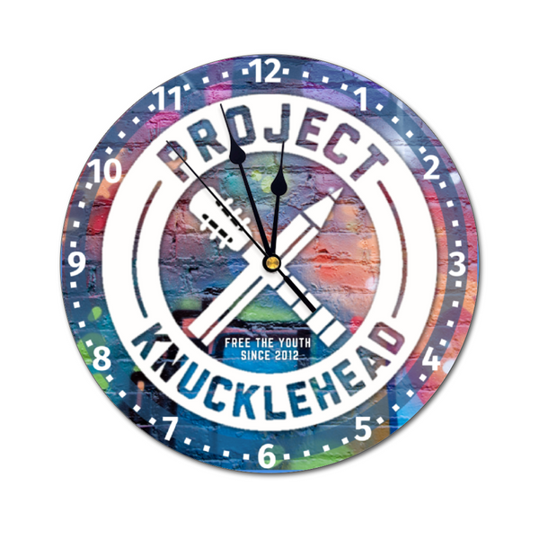 KnuckleHead Graffiti Wall Clock 10 Inch Free the Youth