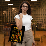 Free The Youth Cotton Linen Tote Bags 15" × 16.5" with Zippered Pocket