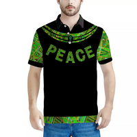 Peace Unity Shirt Polo 3 Button by Raysheo