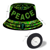 Peace Unity Bucket Hat Green by Raysheo