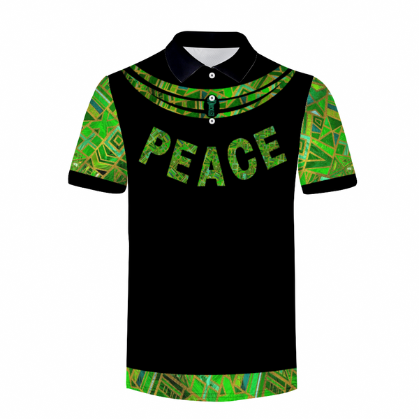 Peace Unity Shirt Polo 3 Button by Raysheo