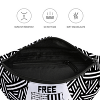 Waist or Chest Bag Fanny Pack  Free The Youth Black-White