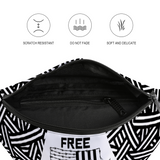 Waist or Chest Bag Fanny Pack  Free The Youth Black-White