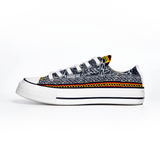 Bamileke African Fabric Cameroon Converse Style Shoes