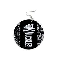 KnuckleHead Fist Round Dangle Earrings