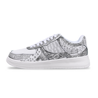 Afro Unidad Sneakers White Silver Air Obatala Oxala Adinkra