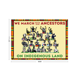 Silk Poster Wall Decor 20'' x 14'' March with Ancestors  Afro Unidad