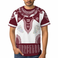 Dark Red Afro Unidad Dashiki