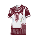 Dark Red Afro Unidad Dashiki