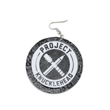 Project KnuckleHead  Round Dangle Earrings Divine Cypher