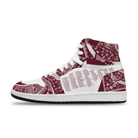 Afro Unidad Red White Sneakers Adinkra Symbols Jordan Basketball Sports Shoes