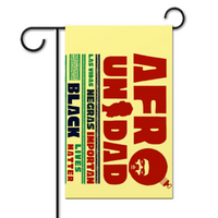 March with Ancestors Flag Afro Unidad 2 Sided 16 x 30 Silky