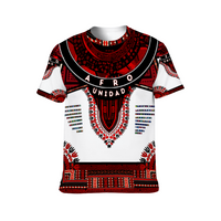 Afro Unidad Dashiki Red Black White 2023