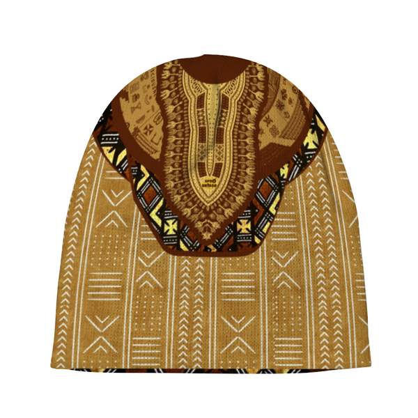 Mudcloth Dashiki Adinkra Knit Cap Fashion Beanie Hat Afro Unidad