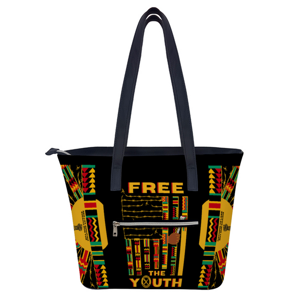 Black Free The Youth Handbag Leather (Faux)