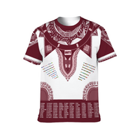 Dark Red Afro Unidad Dashiki