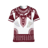 Dark Red Afro Unidad Dashiki