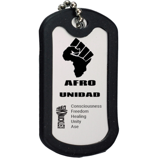 Necklace Afro Unidad Dog Tag