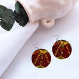 Red Free The Youth Round Dangle Earrings