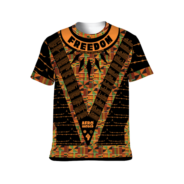 Freedomshiki of Afro Unidad Dashiki with 250 Rebellion Kente Shirt