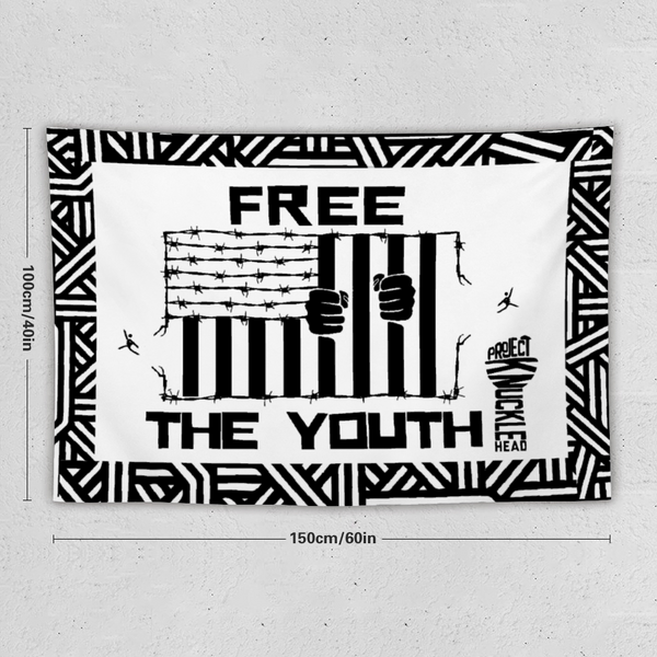 Free The Youth Banner Tapestries Wall Hanging 39'' x 59'' Decorative