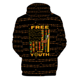 Terrycloth Free the Youth Black Bronze Gold Hoodie Project KnukcleHead