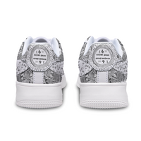 Afro Unidad Sneakers White Silver Air Obatala Oxala Adinkra