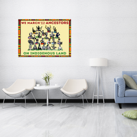Silk Poster Wall Decor 20'' x 14'' March with Ancestors  Afro Unidad