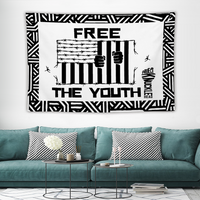 Free The Youth Banner Tapestries Wall Hanging 39'' x 59'' Decorative