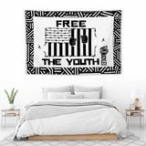 Free The Youth Banner Tapestries Wall Hanging 39'' x 59'' Decorative