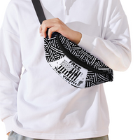 Waist or Chest Bag Fanny Pack  Free The Youth Black-White