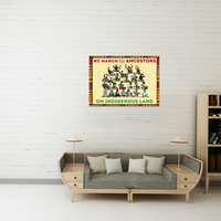 Silk Poster Wall Decor 20'' x 14'' March with Ancestors  Afro Unidad