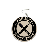 Project KnuckleHead Round Dangle Earrings Tan