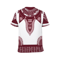 Dark Red Afro Unidad Dashiki