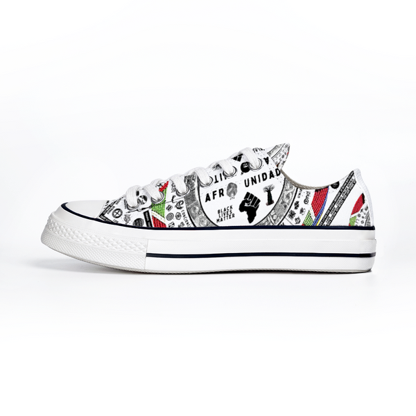 Afro Unidad Shoes Low Top Canvas Sneakers Chucks Style