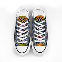 Bamileke African Fabric Cameroon Converse Style Shoes