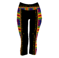 Free The Youth Kente Yoga Stretch Pants Leggings High Waist Workout