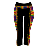 Free The Youth Kente Yoga Stretch Pants Leggings High Waist Workout